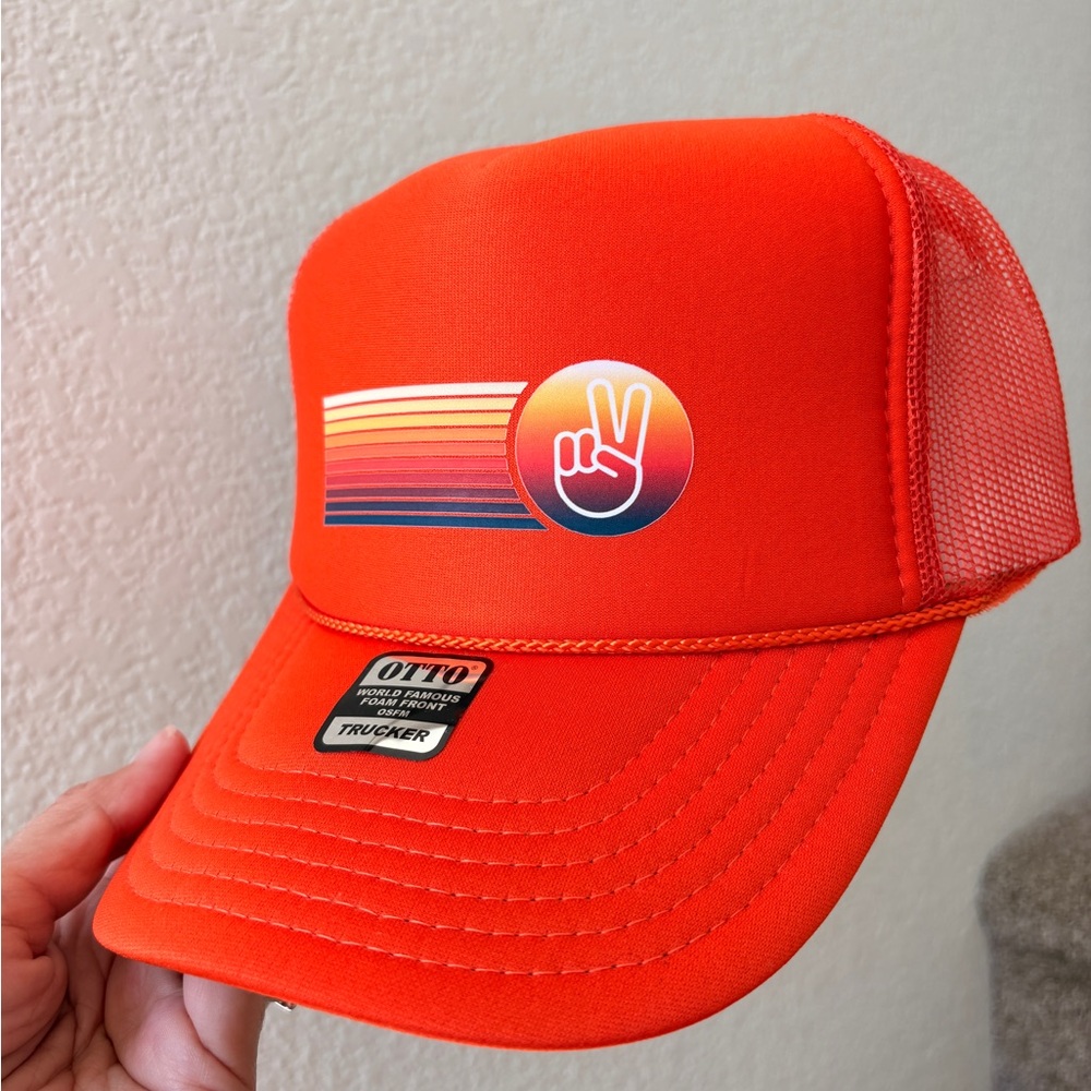 OTTO Orange Trucker Hat ✌️PEACE